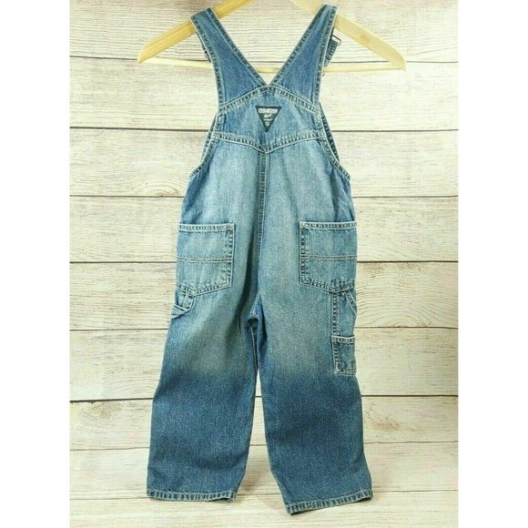 OshKosh B'gosh Toddler Unisex Girls/Boys Strap Long Pants Overall Blue Jeans 3T - Picture 7 of 7